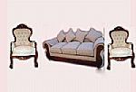 Sofa aplicaciones madera tallada