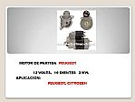 MOTOR DE PARTIDA PEUGEOT 206, 306, 205, 406, 407, 107, 207, 