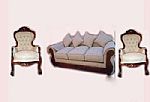 Sofa aplicaciones madera tallada